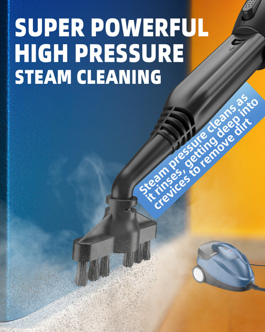 Pressurized Handheld Steam Cleaner for Home Use with 30 Accessories – Heavy Duty Portable Steamer with 1.5L Tank for Tile Floors, Couches, Cars, Removes Dirt, Grease & Grout
